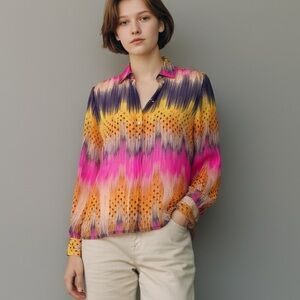 Anthropologie Leifsdottir Silk Blouse 4P